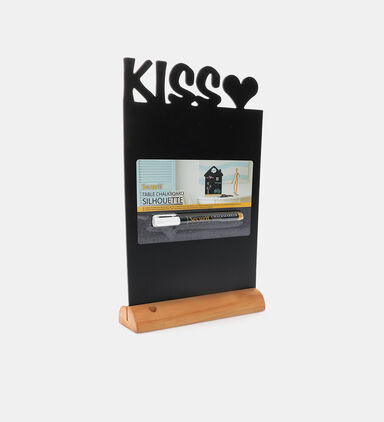 [38506] Bordskilt, KISS silhuet i sort, Securit, (1 stk.)