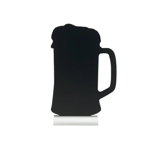 [38519] Bordskilt, ØLGLAS med alufod, Securit Silhouette, (1 stk.)