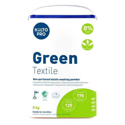 [38826] Vaskepulver, Kiilto Pro, Green Textile, svanemærket, (1 stk.)
