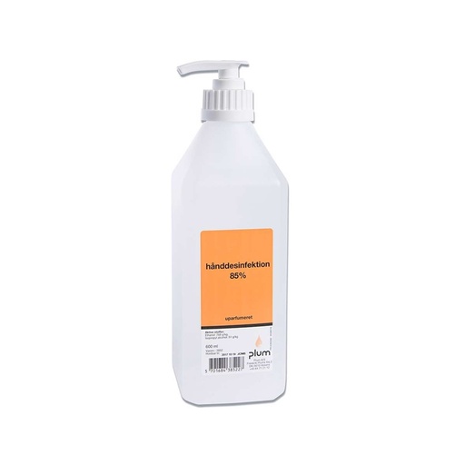[38988] Hånddesinfektion, Plum 3852, 85%, flydende, 600 ml, med pumpe, (1 stk.)