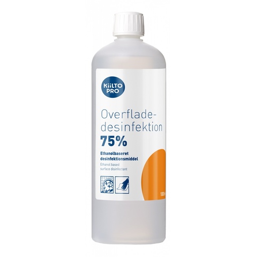 [39022] Flydende ovefladedesinfektion, Kiilto Pro, 75%, 1000 ml flaske, (1 stk.)