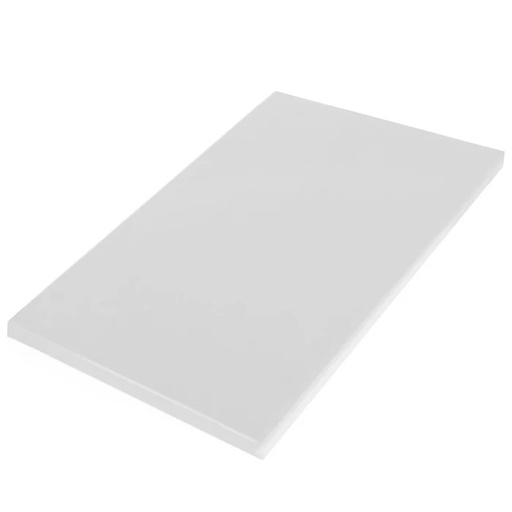 [39155] Skærebræt, 46x30x2,5cm, ekstra kraftig PE, hvid, (1 stk.)