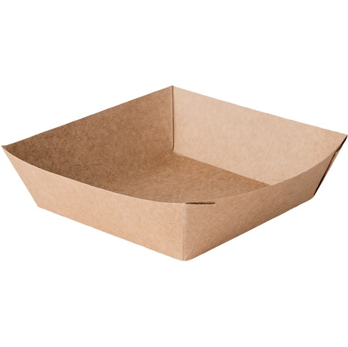 [10181] Tilbud: Bakke, 139x139x42 mm, kraft, komposterbar, (300 stk.)