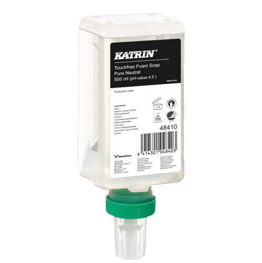 [39297] Skumsæbe, Katrin 48410, 500 ml, uden farve og parfume,0,8 ml pr. dosering, (1 stk.)