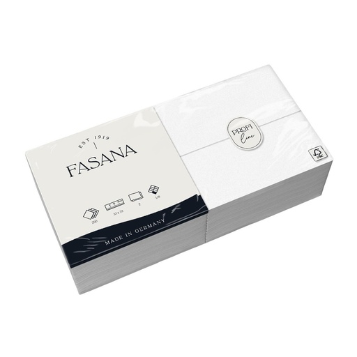 [39300] Frokostserviet, Fasana, 33x33cm, 2-lags, 1/8 fold, hvid, (1500 stk.)
