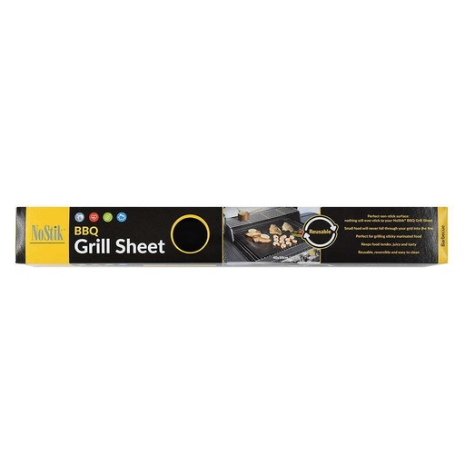 [39483] Grillmåtte, non-stick, 40x50cm, sort, genanvendelig, NoStik, (1 stk.)