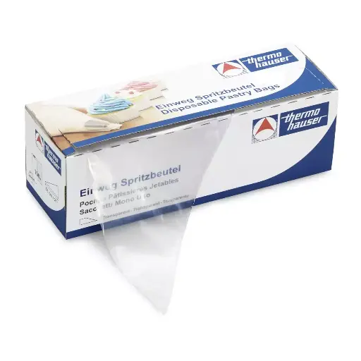[40319] Engangssprøjtepose, PE-plast, glat, transparent, 60x27cm, Thermohauser, (1 rulle á 100 stk)