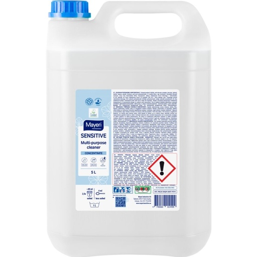 [40374] Universalrengøring, Mayeri Sensitive, 5L, uden farve og parfume, (1 stk.)
