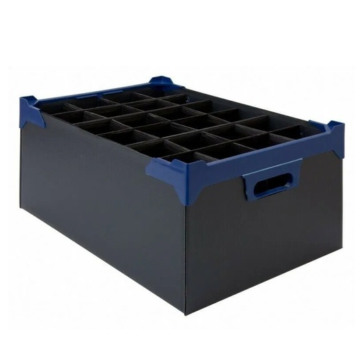 [40822] Opbevaringsboks til glas, 24-rum, 50x34,5x20cm, Beaumont, (5 stk.)