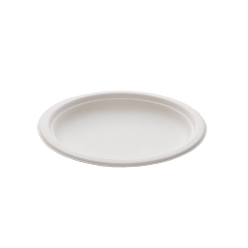 [41048] Tallerken, Ø18cm, nature, bagasse, (600 stk.)