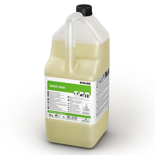[41288] Gulvvaskemiddel, 5ltr, Ecolab Satiné Clean, Svanemærket uden voks, farve & parfume, (1 stk.)