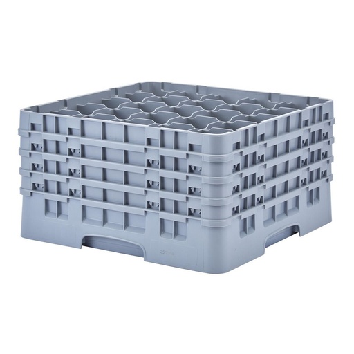 [41291] Opvaskekurv t/ glas, 25-rum, Cambro, 50x50 cm, grå plast, (1 stk.)