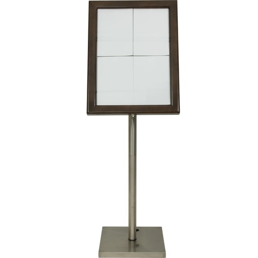 LED Informationsdisplay til 4xA4 med 125 cm stander, Securit® CLASSIC, flere farver, (1 sæt)