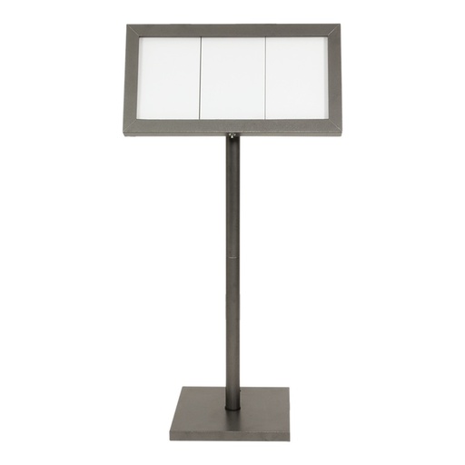 LED Informationsdisplay med stander til A4, Securit® COATED STEEL, sort, flere str., (1 sæt)