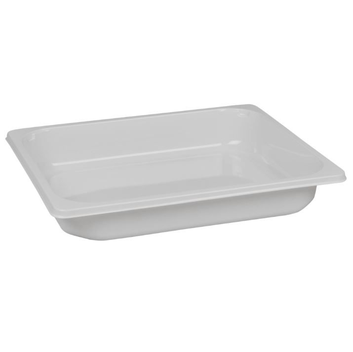 Bakke, C 2325-1A , 32,5x26,5x5cm, 3350 ml, hvid, CPET, 1-rums, standard serie, 1/2 GN, (116 stk.)