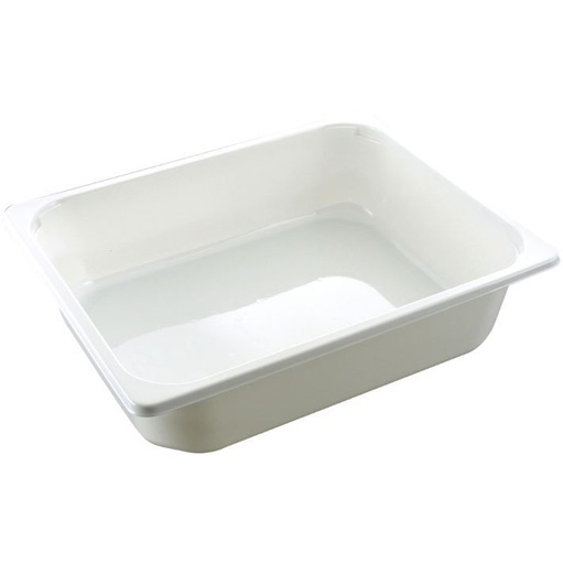 [11116] Bakke, C 2325-1B , 32,5x26,5x8cm, 5100 ml, hvid, CPET, 1-rums, standard serie, 1/2 GN, (80 stk.)