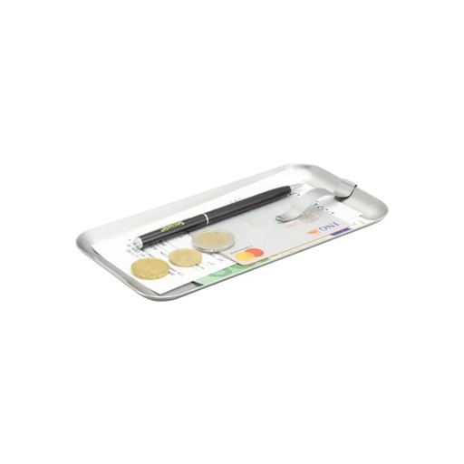 [41752] Regningholder med klipseholder, Securit® bakke, rustfrit stål, (1 stk.) 