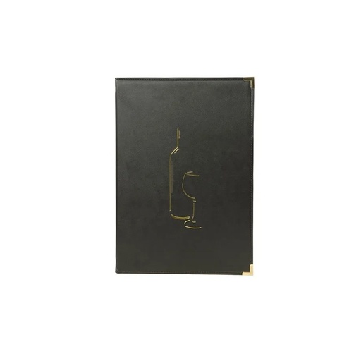 [41753] Menuomslag VIN, Securit®CLASSIC, A4, PU, sort, (1 stk.)