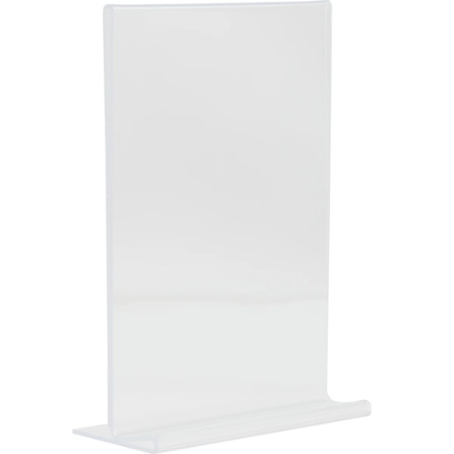 [41770] Borddisplay T-skilt, Securit®, A6, akryl, klar transparent, (1 stk.)