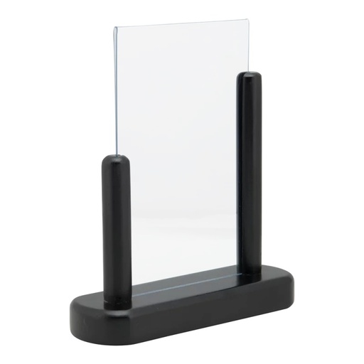 [41775] Borddisplay, Securit®, A6, træ/akryl, klar/sort, (1 stk.)