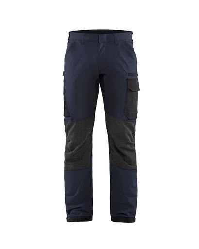 Arbejdsbuks med stretch, mørk marineblå/sort, Blåkläder, C44-D124, (1 stk.)