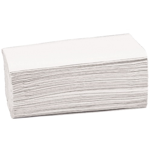 [10157] Håndklædeark, 2-lags, V-fold, 23x24cm, 11,5, hvid, 100% genbrugspapir, (4.000 stk.)