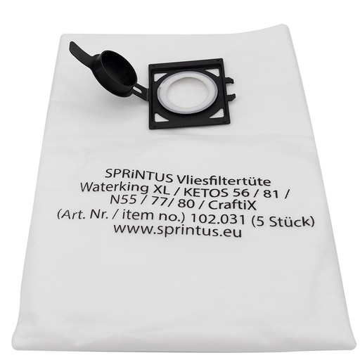 [42002] Støvsugerposer til tør/vådstøvsugning, Sprintus Waterking XL/CraftiX, fleece, (5 stk.)