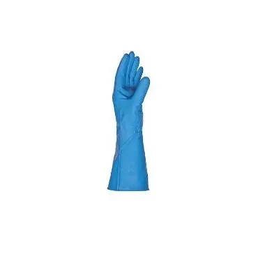 Nitrilhandske, KeepSafe, str M-XL, med velourisering, blå, (1 stk.)
