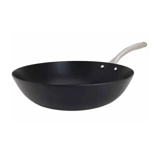 Wokpande, Ø22,5-Ø30cm, sort, carbon stål, alle varmekilder, FUSION PRO, (1 stk.)