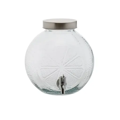[42207] Juicedispenser - appelsin - 4L, glas & metallåg, (1 stk.)