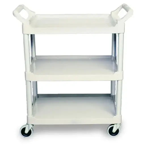Hotelvogn, 3 hylder, 85x47x96 cm, hvid/sort, Rubbermaid, (1 stk.)
