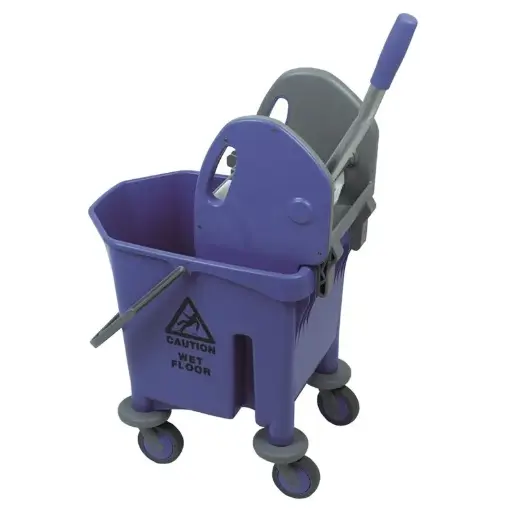 [42364] Moppevogn med presse, 25L, 4xØ8cm hjul, 54x37x81 cm, blå, Activa Euro, (1 stk.)