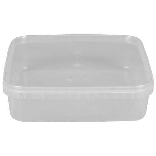 [10223] Condi bøtte, GS-Basic, 19,2x19,2x5,1cm, 1300 ml, klar, PP, 1-rums, tilhørende 10128, (12 stk.)
