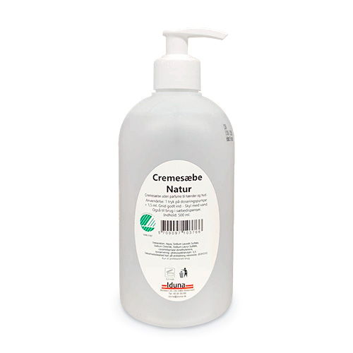 [10150] Håndsæbe, mild Cremesæbe, 500 ml, uden farve og parfume, (1 stk.)