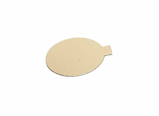 [11182] Kagepap med øre, Ø8cm, guld/sølv, PET, laminat, (250 stk.)