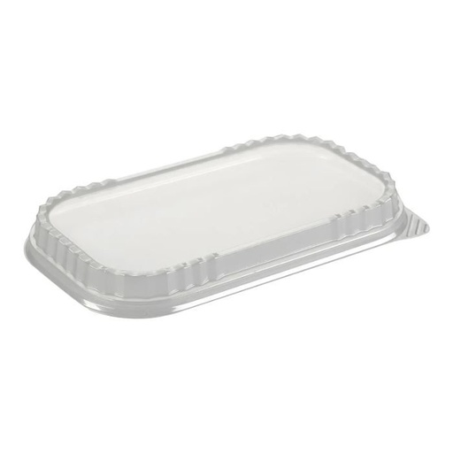 [11195] Låg til foliebakke, 24,1x14,5x2,5cm, klar, PET, tilhørende 11194, (500 stk.)