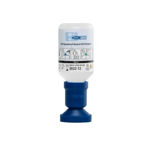 [43356] Øjenskyl med øjenkop, 200 ml, pH neutral, Plum Safety, 4752, (1 stk.)