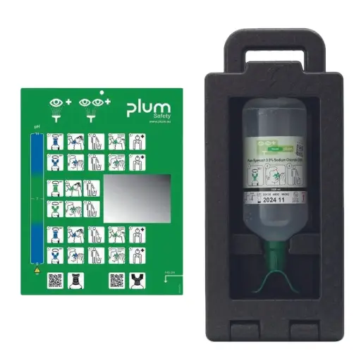 [43372] Plum iBox1 m/ 1000 ml DUO Øjenskyl, 0,9% natriumklorid, Plum Safety 4901, (1 stk.)