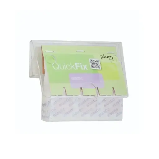 [43404] QuickFix UNO plasterdispenser m/ 45stk QuickFix Elastic, transparent, Plum Safety, 5531, (1 stk.)