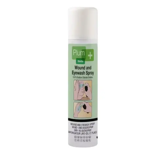 [43419] Sår- og øjenskylspray, 50 ml 0,9%, EC1, Plum Safety, 45530, (1 stk.)