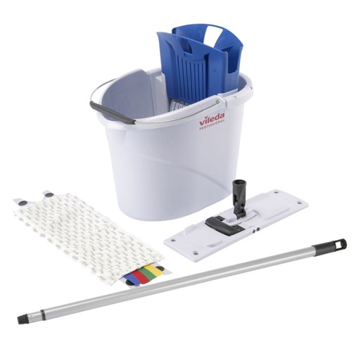 [11207] Moppestartpakke, Vileda UltraSpeed Mini, 10 l, flerfarvet, aluminium/PP/PA/PE, 30 cm, med presse, (1 stk.)