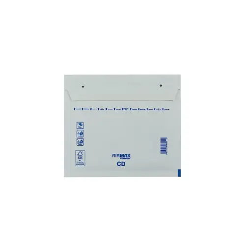 [43455] Boblekuvert, Airmax CD, 240x275mm / 220x265mm, hvid, (100 stk.)