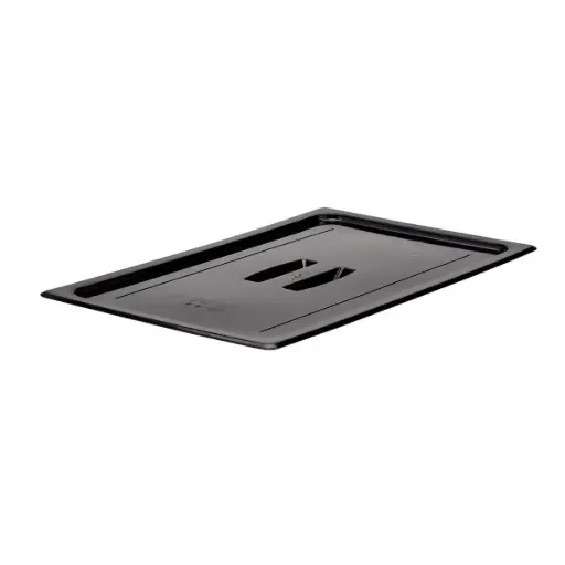 [43498] Låg til kantine, med håndtag, Cambro, 1/1GN, Polycarbonat, Sort, (1 stk.)