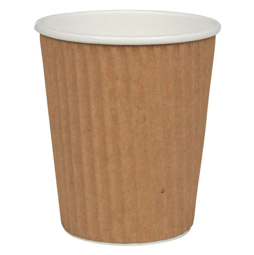 [11214] Papkrus, 200ml/8 oz, RW, Detpak, 9,2cm, Ø8cm brun, PE/pap, (1000 stk.)