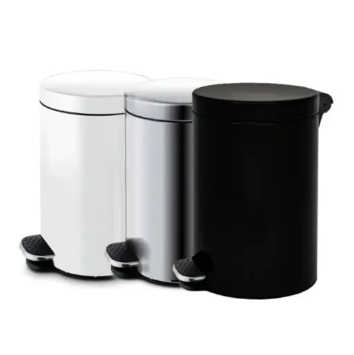 20L pedalspand med vippelåg inkl. PP-inderspand m/ hank, stål, flere farver, (1 stk.)