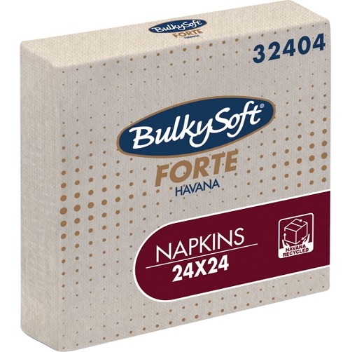 [11215] Kaffeserviet, Bulkysoft Havana, 2-lags, 1/4 fold, 24x24cm, sand, genanvendt papir, (2000 stk.)