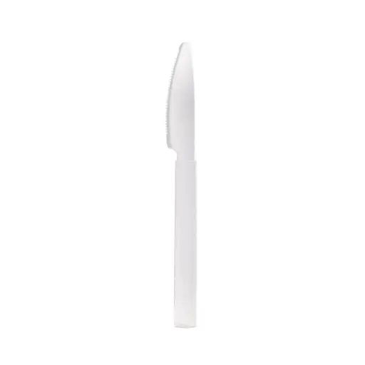 [43589] Flergangskniv, 19cm, transparent, PS, Duni, (240 stk.)