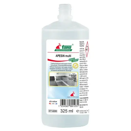 [43626] Desinfektion, Tana Professional APESIN Multi, 325 ml, til Quick & Easy, uden farve og parfume, (6 stk.)