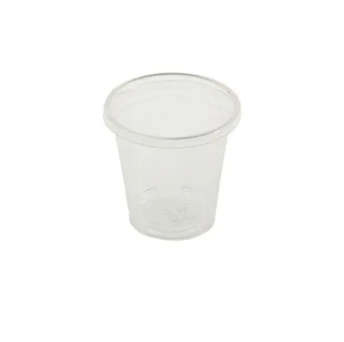 [43650] Plastglas, 30ml / 3 cl, snapseglas, Ø4.5xH4.5cm, Bionedbrydelig, PLA, Klar, (3000 stk.)