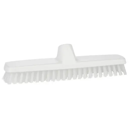 [43687] Gulvskrubbe, 29cm, stiv, med gevind, PP, hvid, Vikan 3661, (1 stk.)
